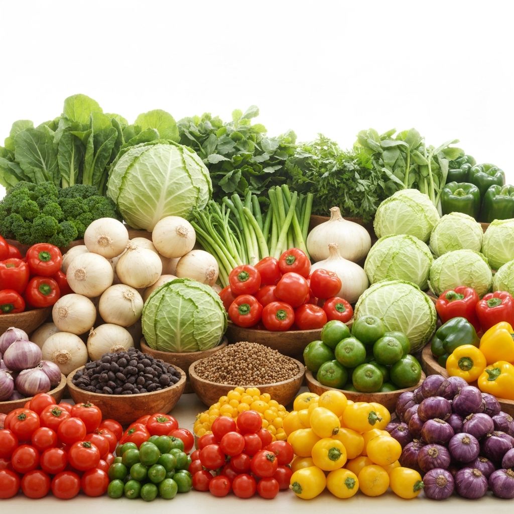 Diverse colorful vegetables